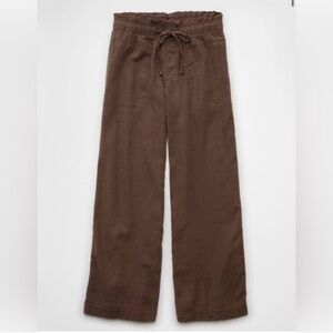 Brown Wide-Leg Pants